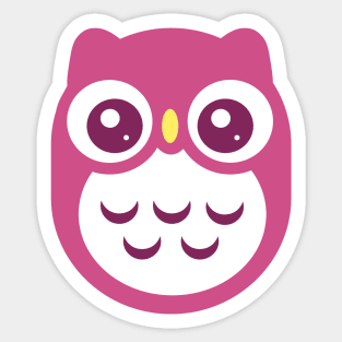 Purple Cute baby Owl Sticker